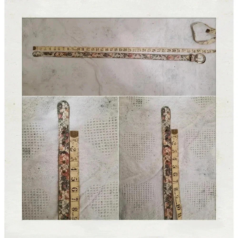 ✨BOGO FREE✨ Vintage Rustic Floral Beige Gold Shabby Chic Cottage Belt Medium